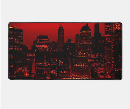gaming mousepad red city